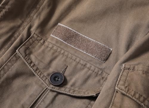 Image of Admitted &Feeling Men's camo Military Jacket Cargo Stand Collar Bomber Jackets Coat