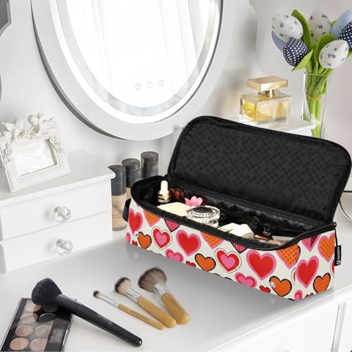 Bolsa de viaje para herramientas de cabello y tapete resistente al calor para plancha, rizador y secador, diseño de lunares para mujer miniatura 7
