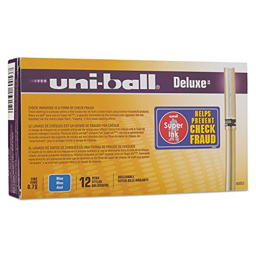 Uni-Ball Deluxe Roller Ball Pen Azul Tinta 0.7 mm miniatura 5
