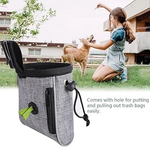Sueiannmn Dog Treat Pouch Bag Puppy Dog Training Snack Bag Builtin Poop Bag Dispenser with Adjustable Waist Belt Pouch Handfree for Dog Walking Training Cucciolini Doodles Sueiannmn dog treat pouch bag puppy dog training snack bag built in poop bag dispenser with adjustable waist belt pouch hand free for dog walking training cucciolini doodles