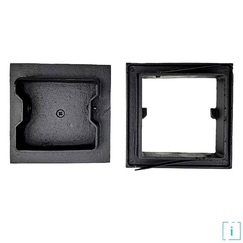 Revisionstür 170x165 mm Backofentür Gusseisen Räucherei Ofentür Aschetür