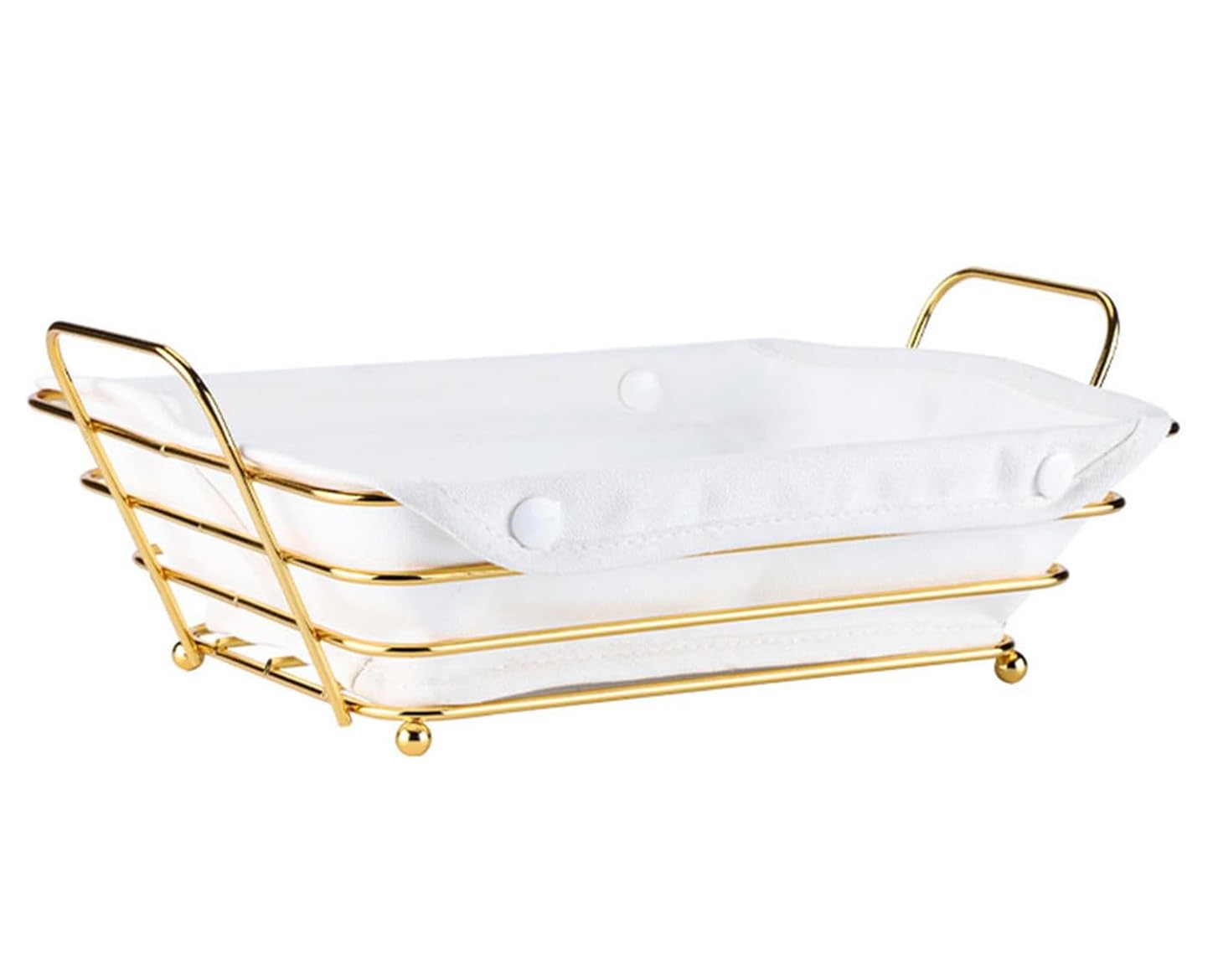 Gold Baskets for Bread Serving, Parties Gold Wire Basket for Fruit Vegetables Bread (1)