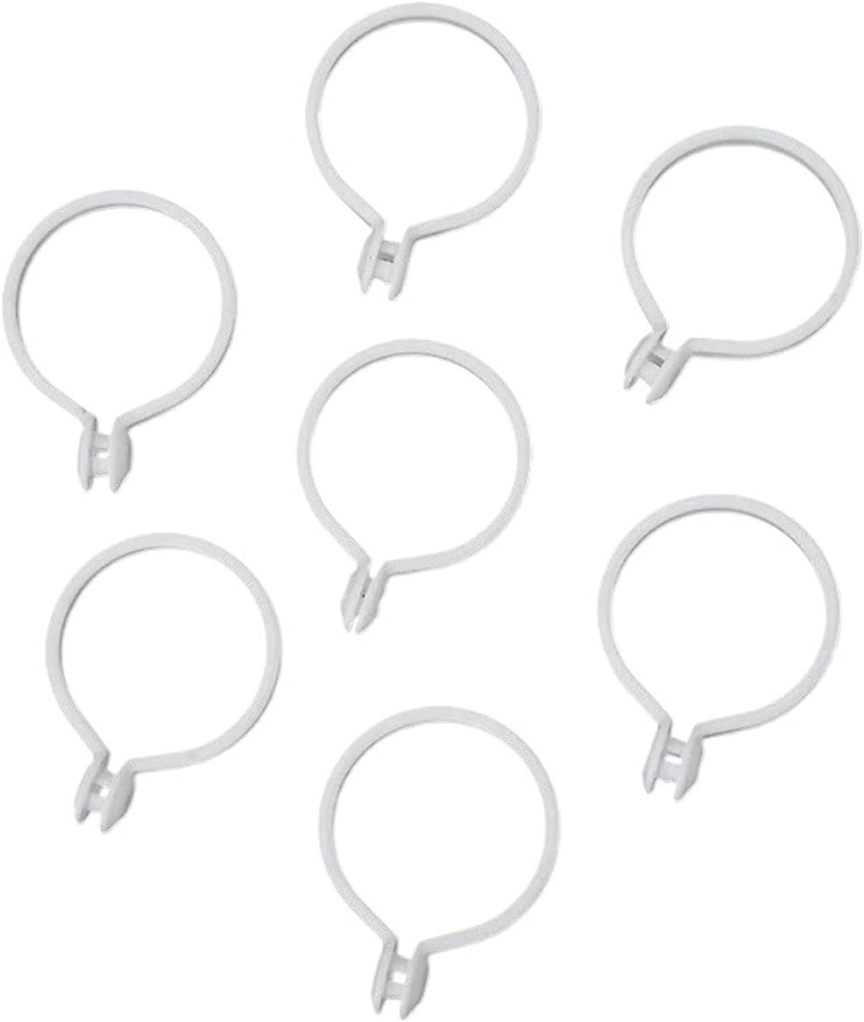 Curtain rings, Curtain Rings 270pcs White Plastic Split Ring Silent Sliding Roman Ring Inner Diameter 35mm