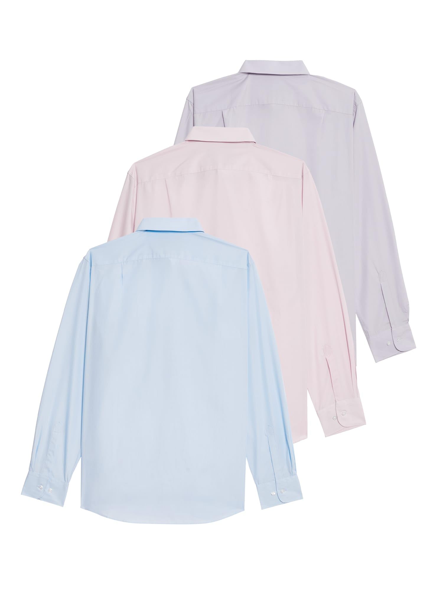 Marks & Spencer Camisas Fáciles de Planchar para Hombre Pack de 3, Ajuste Normal