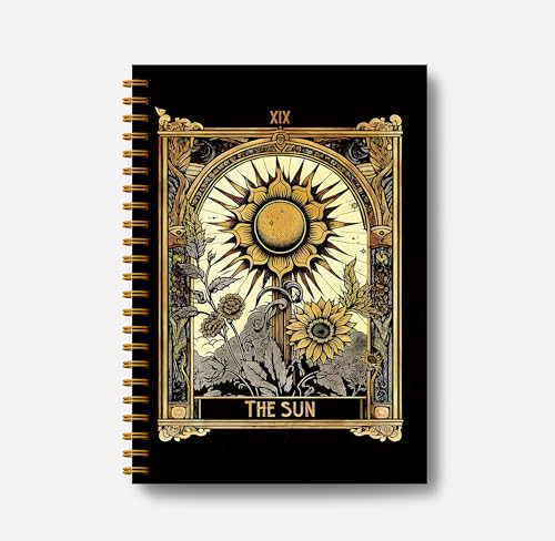 Carnet de tarot à spirales, journal de sorcière mystique 164 pages