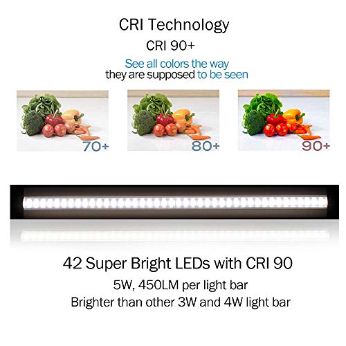 Ledlampsworld 13 Inch Led Under Cabinet Lighting, 12V 10W Ultra Thin Plug-In Counter Light, Dimmable Daylight White, Cri90 For Kitchen, Shelf, Workbench, Cupboard #TOP1