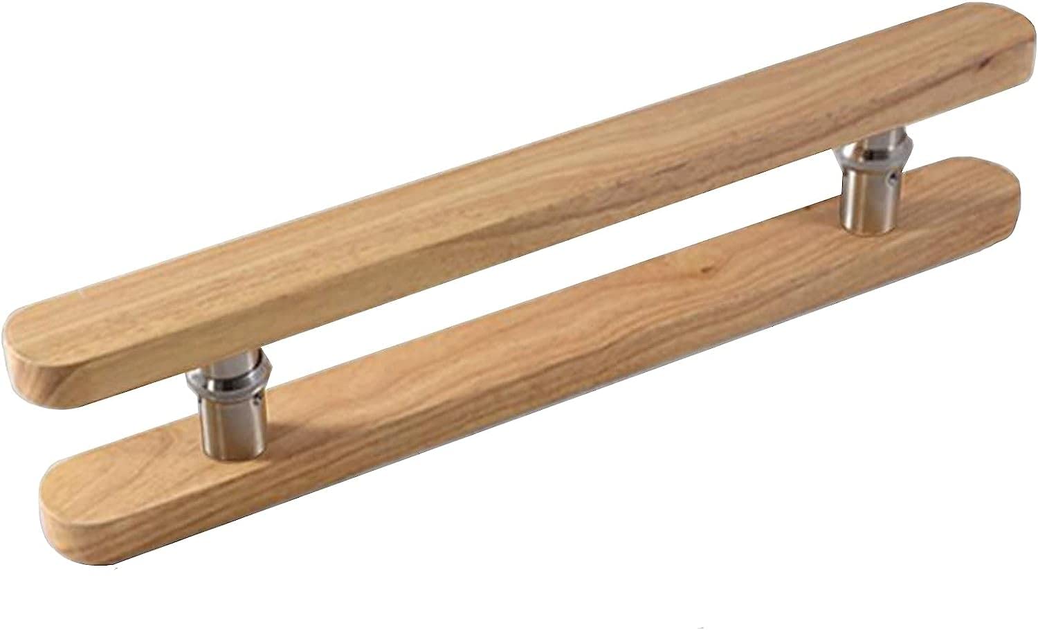 Poignée de porte coulissante grande taille bois pour entrée grange double face