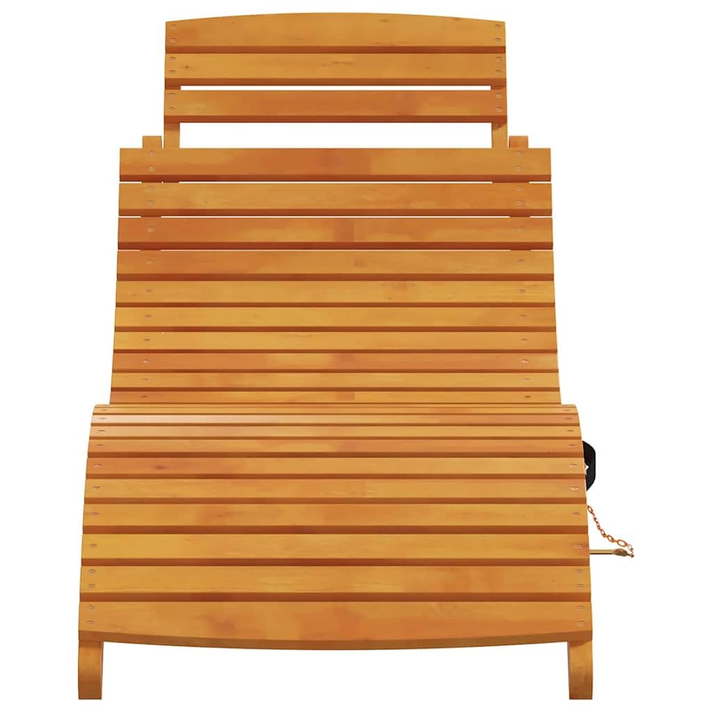 Leżak 2 szt Brązowy 55x184x64cm Lite Drewno Akacjowe Regulowany Ogród Taras Basen Składany Oparcie Wypoczynek Opalanie Rekreacja Meble Zewnętrzne Podwójny Zestaw