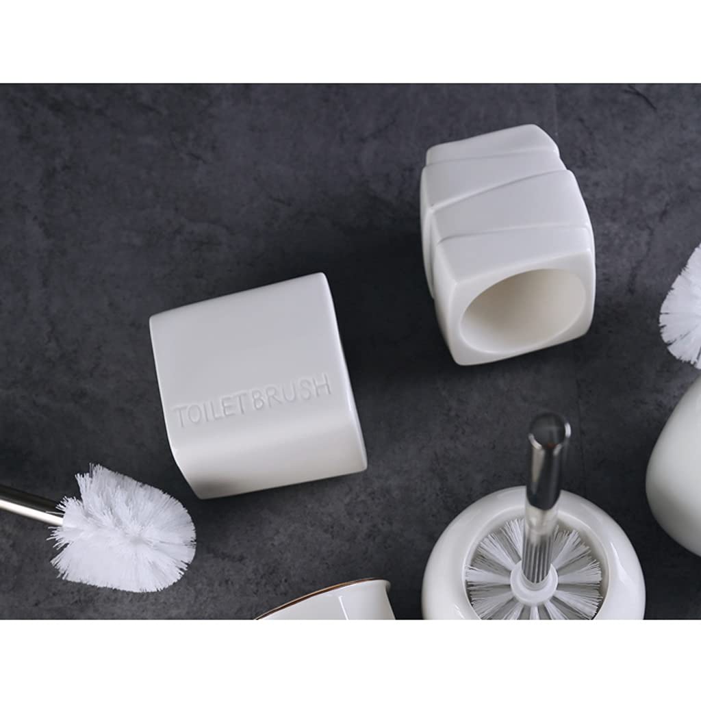 Szczotka WC Uchwyt do szczotki w toalecie Gospodarskie Miska WC Szczotka Ceramiczna Baza Łazienka WC Szczotka do czyszczenia Szczotka Ze Stali Nierdzewnej Długa Rękojeść Szczotki do czyszczenia Zestaw
