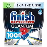 Nuevo acabado Quantum ultimate, no es necesario enjuagar tus platos ya que las tabletas proporcionan una potente limpieza de platos y vidrio en las condiciones más duras.