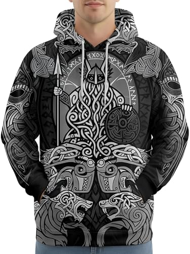 Image of PAGYMO Graphic Hoodies for Men Funny Novelty Pullover Hooded Sweatshirt