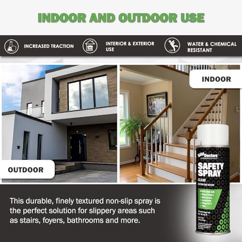 SlipDoctors Safety Spray - Clear Fine-Textured Anti Slip Spray - Pet & Barefoot Friendly Anti-Slip Spray for Wood Stairs, Vinyl, Laminate & Tile - Image 5