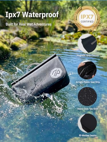 Image of niphean IPX7 Waterproof Fanny Pack, Magnetic One-Hand Closure Dry Bag | Durable Waterproof Bag, for Kayaking, Paddle Boarding, Beach Cruise Essentials, 2.5L /7.5L Phone Pouch Dry Bags for Men Women