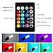 OtpOutopa Car T10 RGB LED Bulb Width Light with Remote Control W5W 194 168 2825 Strobe Light 16 Colors 5050 Wedge Replacement for Car Interior Map Dome Door License Plate Light Reading Lights (30PCS)