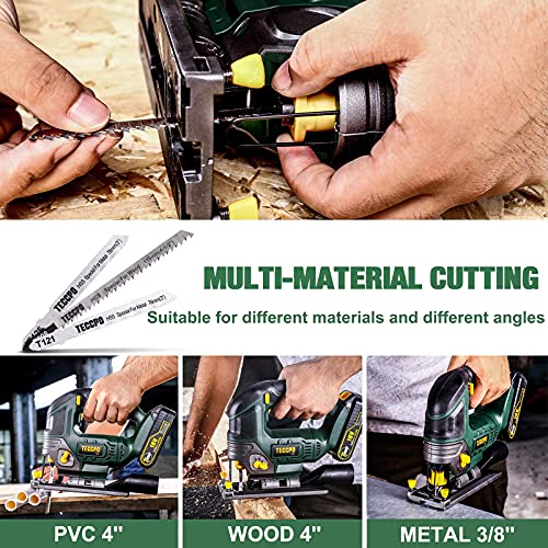 TECCPO - Seghetto alternativo senza fili, 18 V, 2