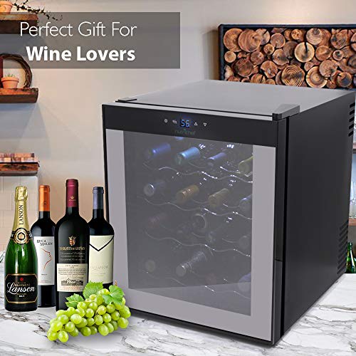 NutriChef 16 Bottle Thermoelectric Red And White Wine Cooler/Chiller