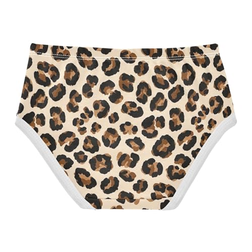 Colorful Toddler Girls Underwear 2t Cotton Panties Little Girl Classic Brown Leopard Spots Beige Undies Kids Briefs2