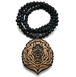 NYFASHION101 Engraved Lion Head Pendant 36