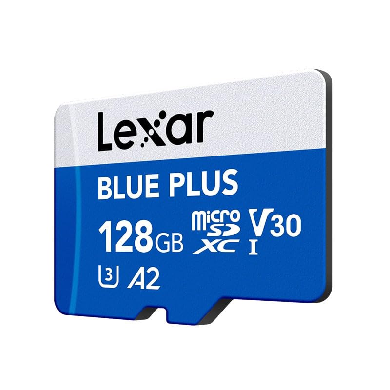 LEXAR Carte microSDXC Blue Plus UHS-I 128Go V30 170MB/s avec adaptateur car