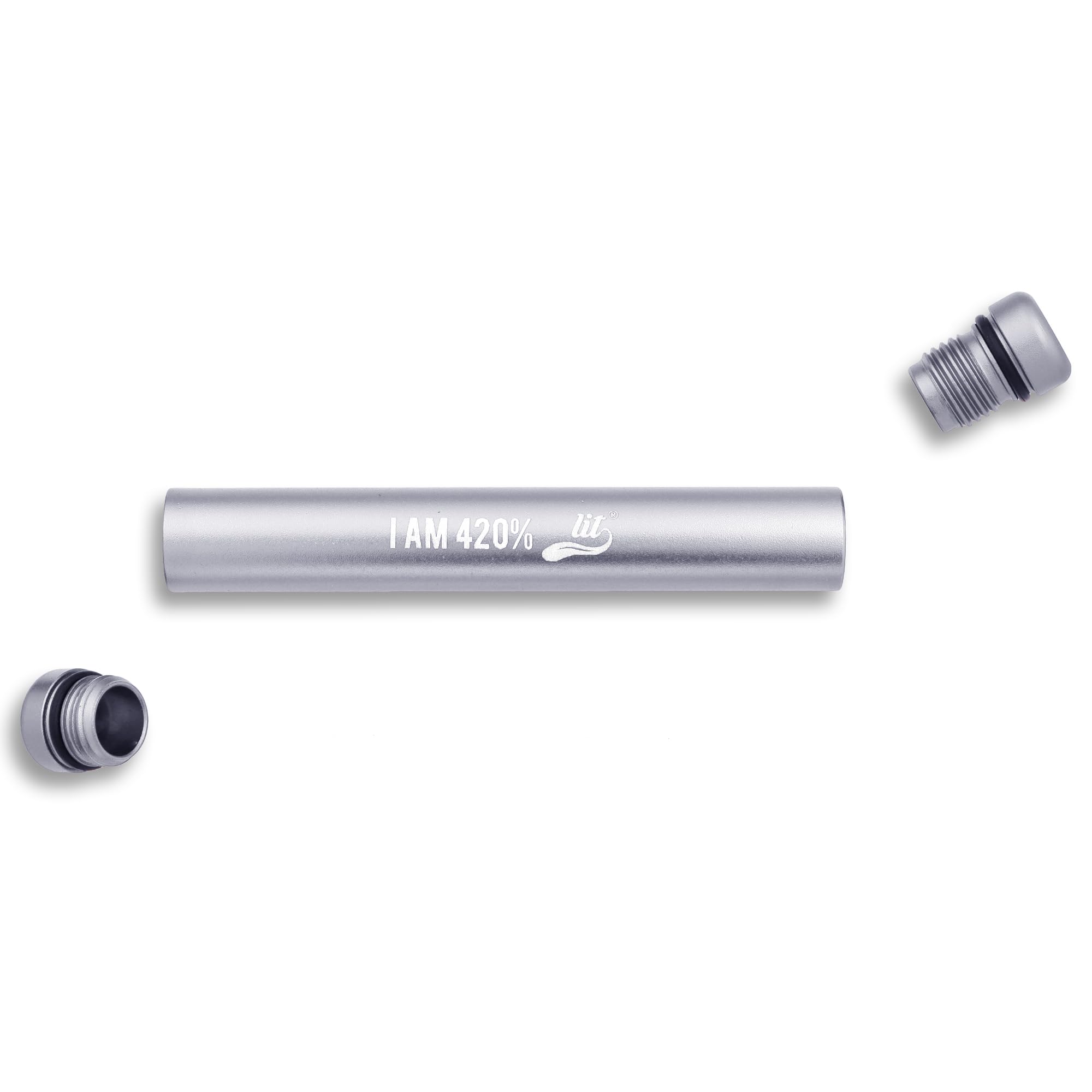 LIT Joint Holder | Cigarette Holder | Joint holder | Canister | Capacity 112MM | Metal Finish | Smell Proof |(Silver, Pack of 1)-image-20