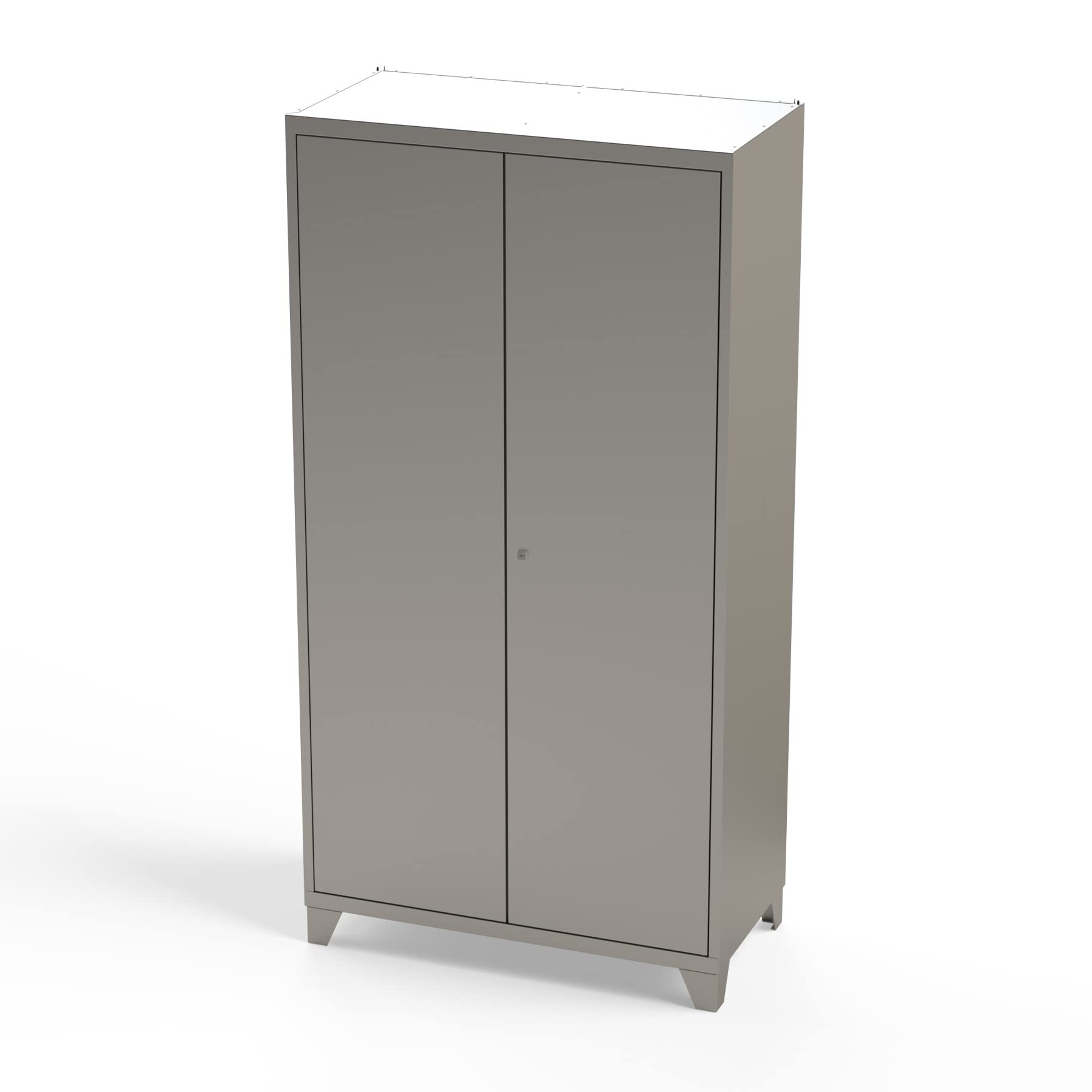 Schrank & Stuhl Edelstahlschrank | Aufbewahrungsschrank | Reinraumschrank für Hygienebereiche und Außenbereiche geeignet 195x100x50