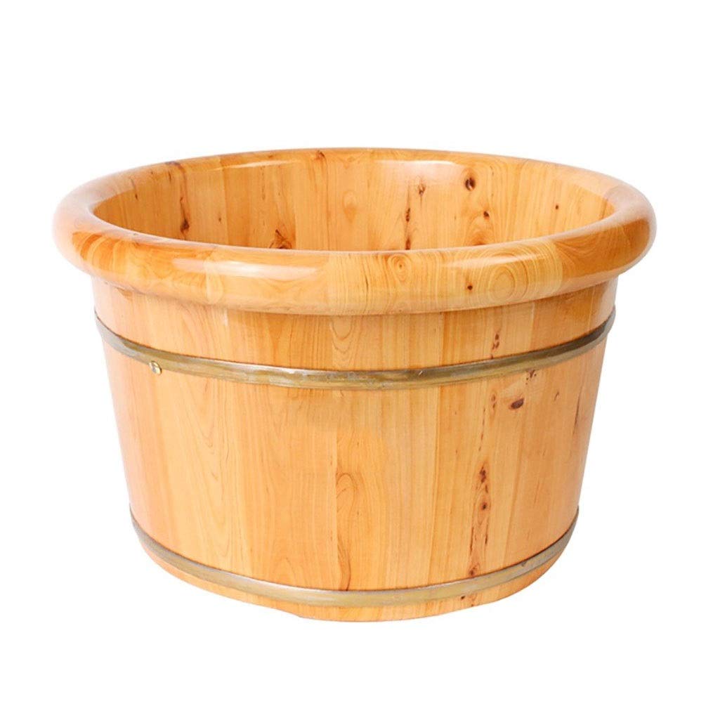 Foot Spa Cuenca de madera para pies para adultos, bañera de hidromasaje para pies, cubo para remojo de pies, cubo de madera para pedicura, bañera para pies para remojar los pies (tamaño: B) Present