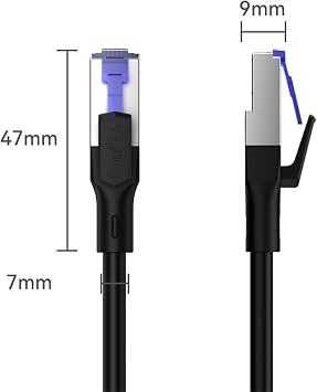 VegGieg CAT7 10Gbps Gigabit 600Mhz FTP RJ45 Ethernet Kablosu 10 Metre