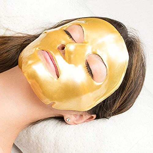 Golden Face 10er Set - Collagen Gesichtsmaske mit Q10 und Hyaluronsäure - Beste Qualität von Schlupflid weg® - Image 4