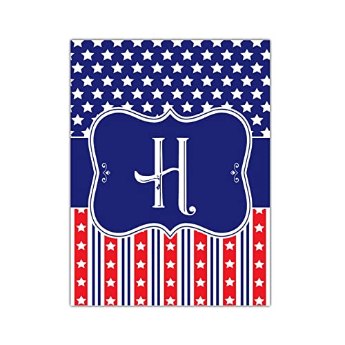 Panneau bois monogramme H pour decoration murale rustique - 2