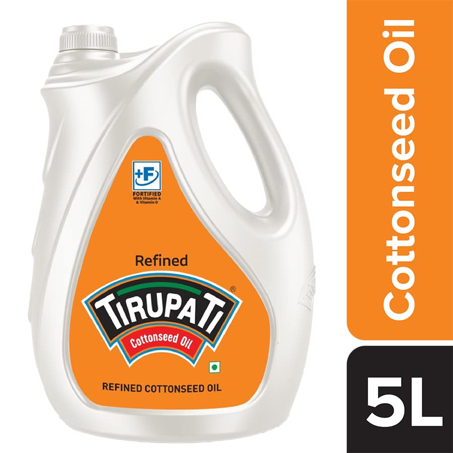 Image of TIRUPATI REFINED COTTONSEED OIL (5 LTR Jar)