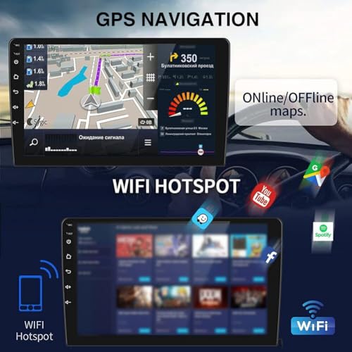 Radio para auto 10" pantalla táctil Bluetooth con CarPlay miniatura 3