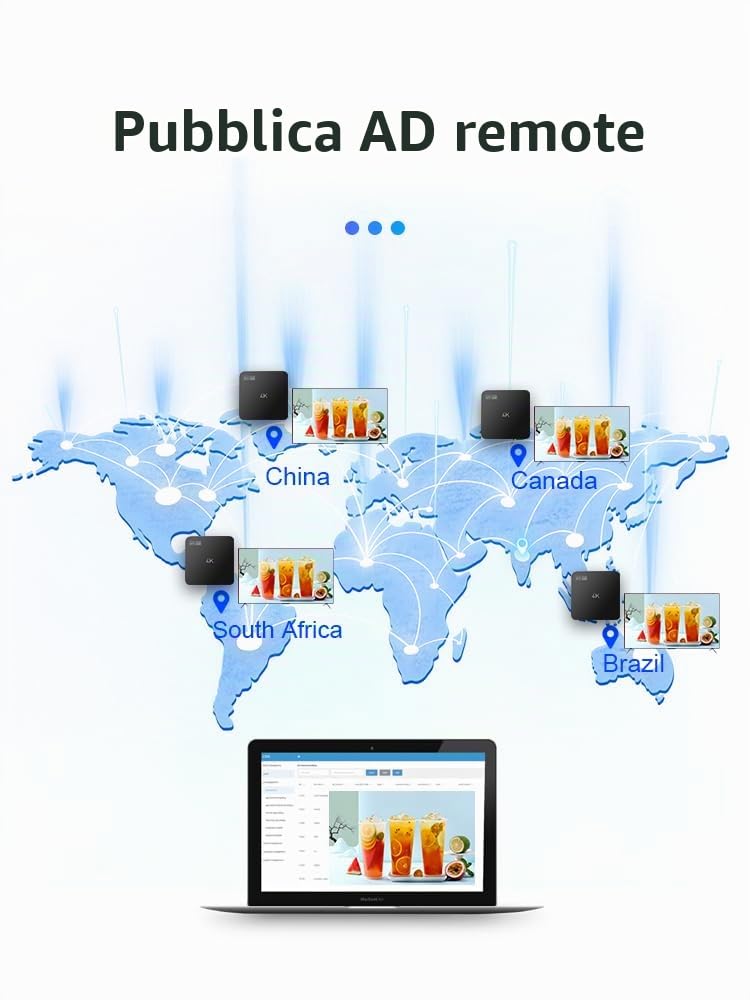 Digital Signage Player 4K Display pubblicitario USB Autoplay Video Player senza abbonamento CMS