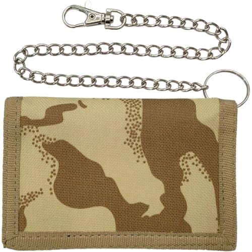 Slim Boys Wallet Trifold Wallets with Chain Clip Zipper Wallet for Paper Currency Coins Bank Cards Key Purse for Travel Sports for Teenagers Kids Boys Men