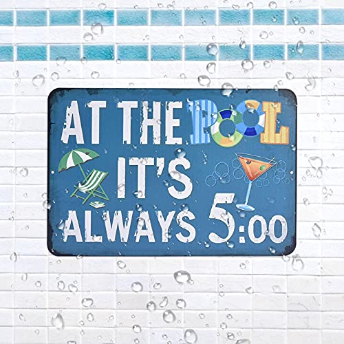 WOTEG Pool Regels tekens, indoor/outdoor zwembaddecoraties, 30 x 20 cm aluminium metalen waarschuwingsbord at The Pool… - Image 4