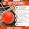 ONEGlobal Incrediball Soft Practice Cricket Ball | Outdoor & Indoor Rubber Cricket Ball With Core & Stitched Seam | For Practice, Honing Skills & Family Fun (6-Orange) #3
