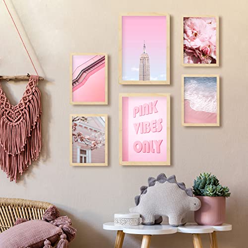 Nacnic, 6 sets of photographic Prints Life in Pink, posters modern decoration with images, mural art to hang on wall - Image 4