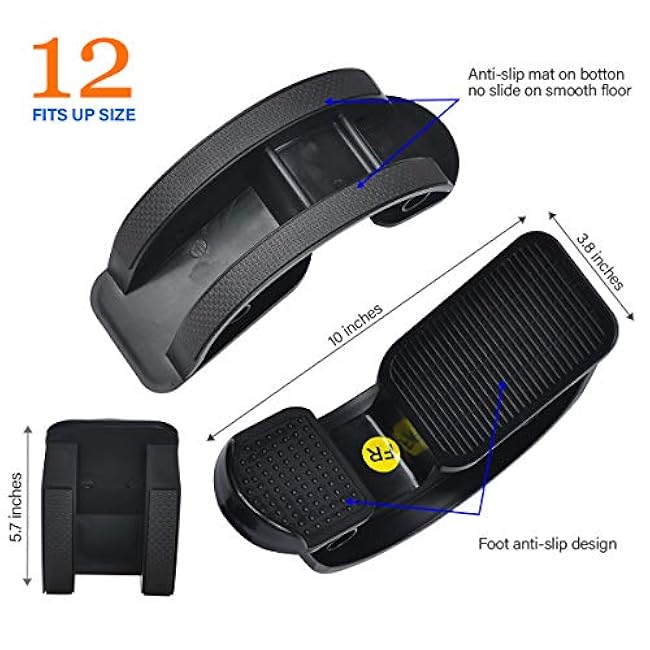 Foot Rocker Calf Stretcher Ankle Plantar Board for Achilles Tendonitis, Muscle Stretch, Feet and Shin Splint Pain Relief - Improve Calf Flexibility, Ankle Mobility - Black