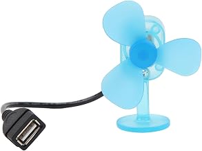 Wind Turbine Fan for Outdoor, Electric Vehicle, Portable 5V USB Output Wind with ABS Plastic Blade - Blue/Black
