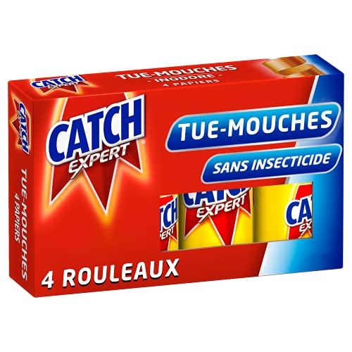 Catch - Expert Mouches – Papier Tue-Mouches – Anti-Mouches – Piège à Mouches – Ruban Inodore - Sans Insecticide - Solution Optimale - Développés...