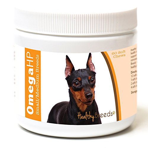 Image of Healthy Breeds Miniature Pinscher Omega HP Fatty Acid Skin and Coat Support Soft Chews 60 Count
