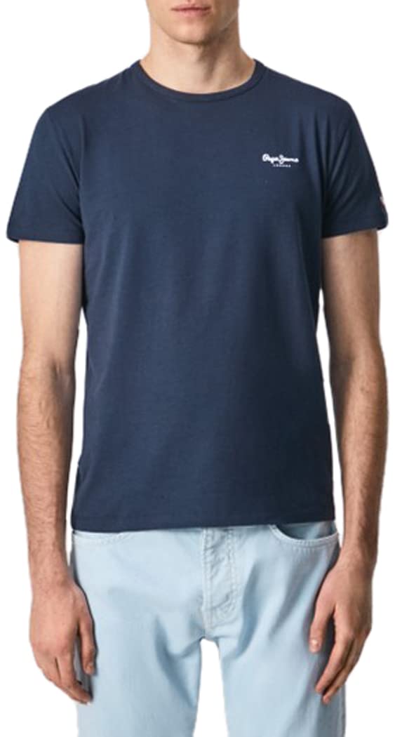 Pepe Jeans Original Basic 3 N Camisetas, Azul (Navy), XS para Hombre