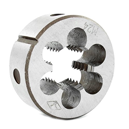 Aexit HSS M24 Dies x 3 Metric Round Threading Die Thread Round Threading Dies Cutting Tool