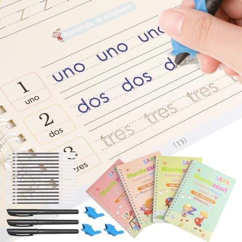 Cuaderno De Práctica Mágica, Caligrafía Mágica Que Se Puede Reutilizar