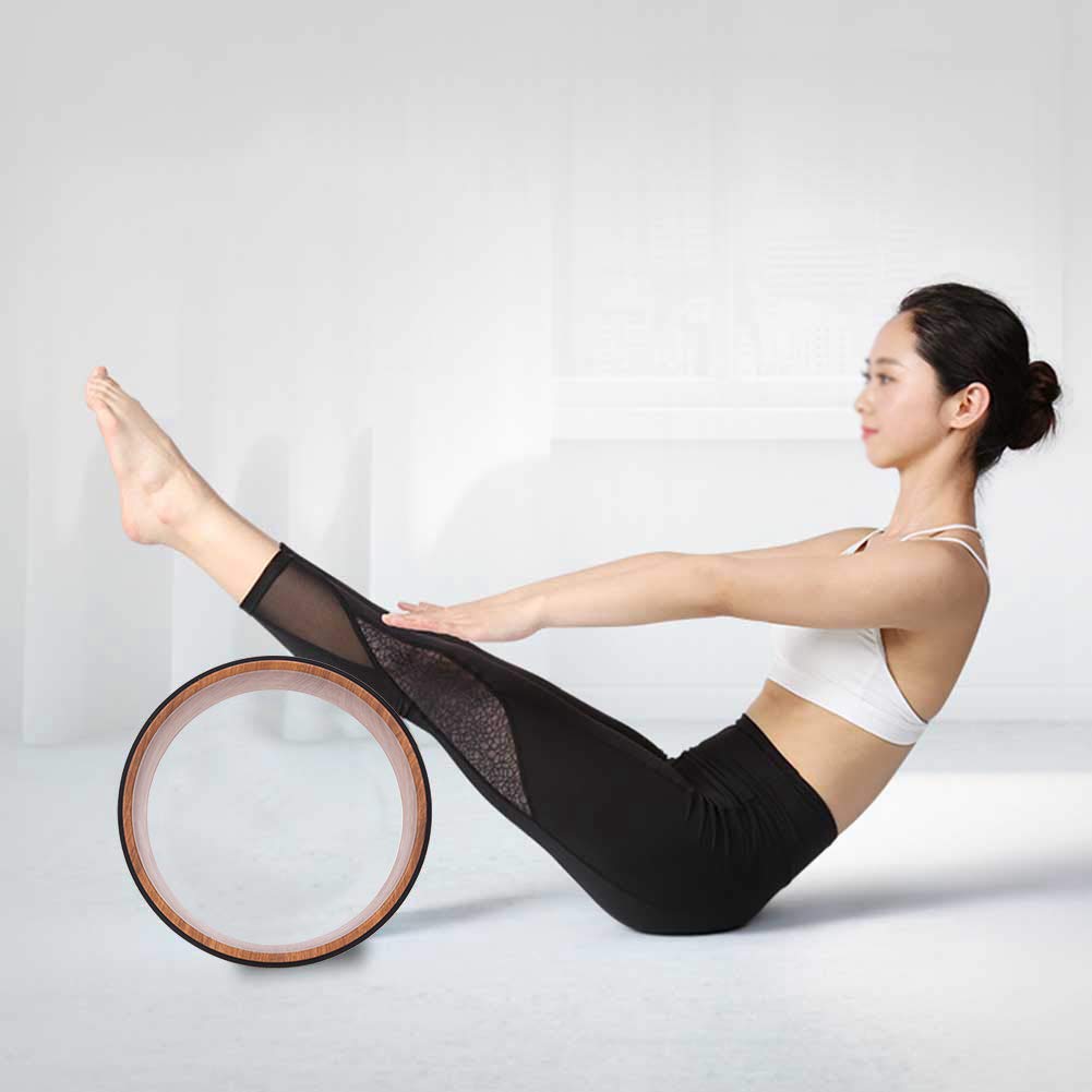 Haofy Ruota per Yoga, Supporto per Lo Stretching della Schiena per Allenamento di flessibilità con capacità di 440 Libbre e Cuscinetto in Gomma PU da 5 Mm, Ideale per la Palestra Domestica e l'uso da