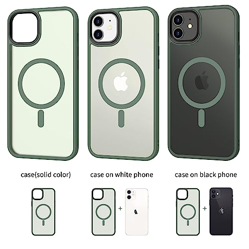 Image of CACOE Magnetic Case for iPhone 12 & iPhone 12 Pro 6.1 inch, Dark Green