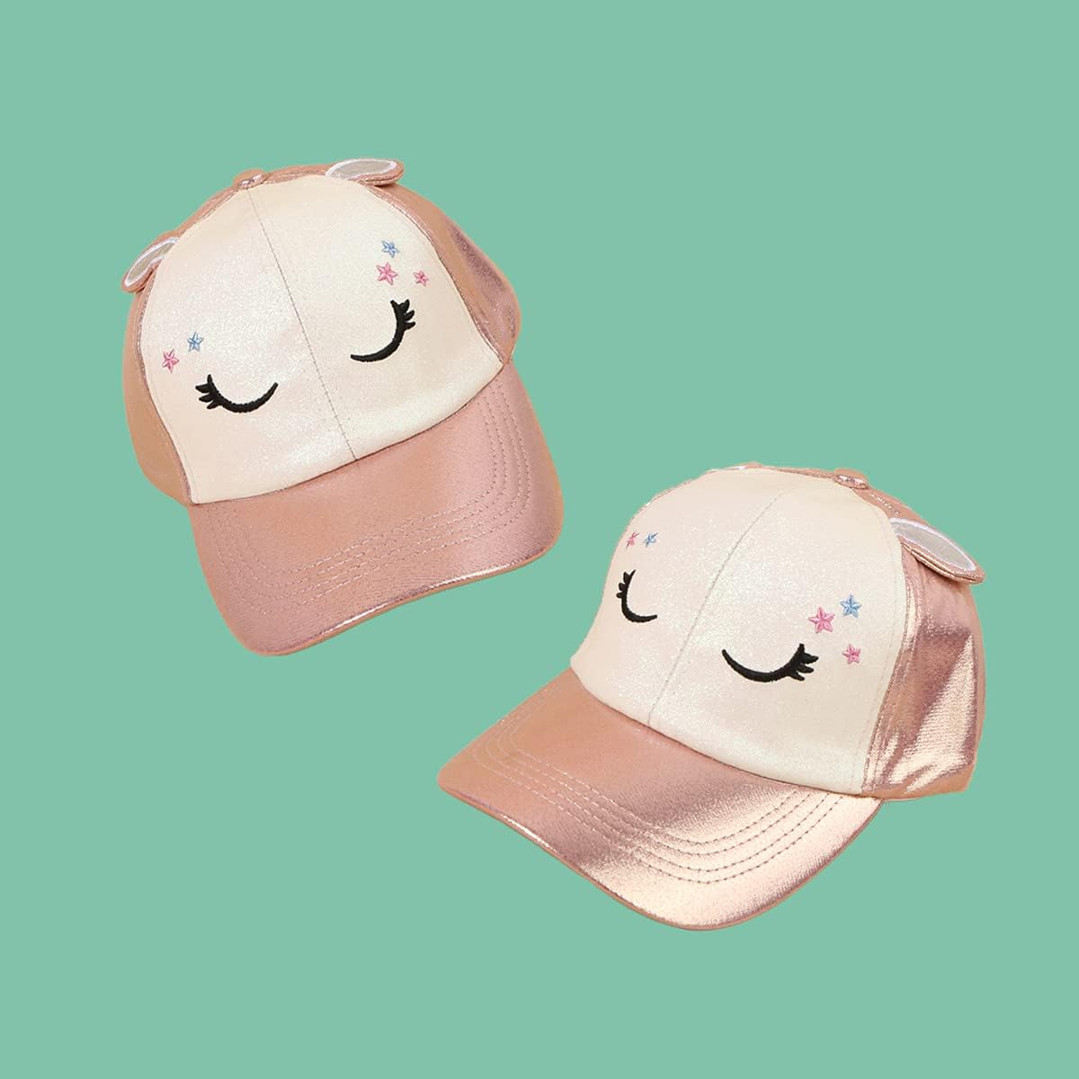 Kids Girls Unicorn Shiny Glitter Baseball Hats Trucker Hat Cap Adjustable Sun Hat for Girls Boys Toddler Champagne: Clothing, Shoes & Jewelry