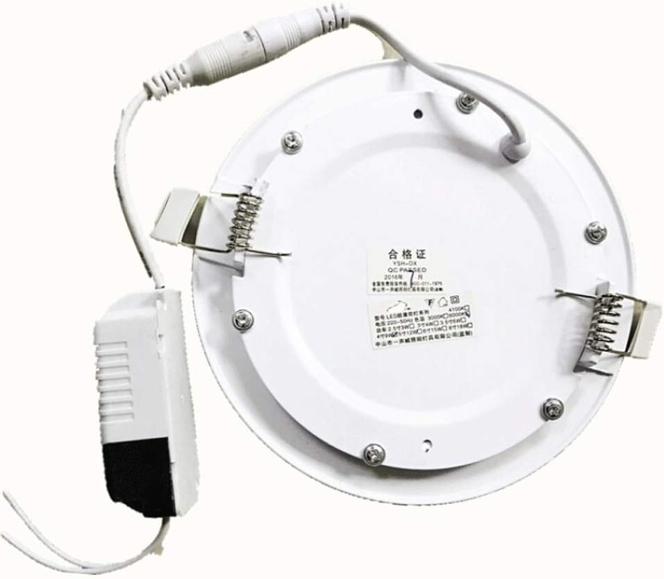 Recessed Ultra Thin Round Embedded Integrated Downlight High Brightness LED Recessed Spotlights Aluminum White Grille Panel Ceiling Lights European Fashion Floodlight Office Mall Ceiling Flat La