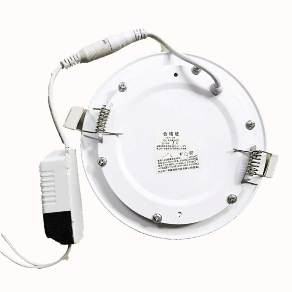 Foco empotrable Redondo Ultrafino Integrado de Alto Brillo, focos LED empotrados, Panel de Rejilla de Aluminio, Luces de Techo, Reflector, Techo Plano para Centro Comercial y o