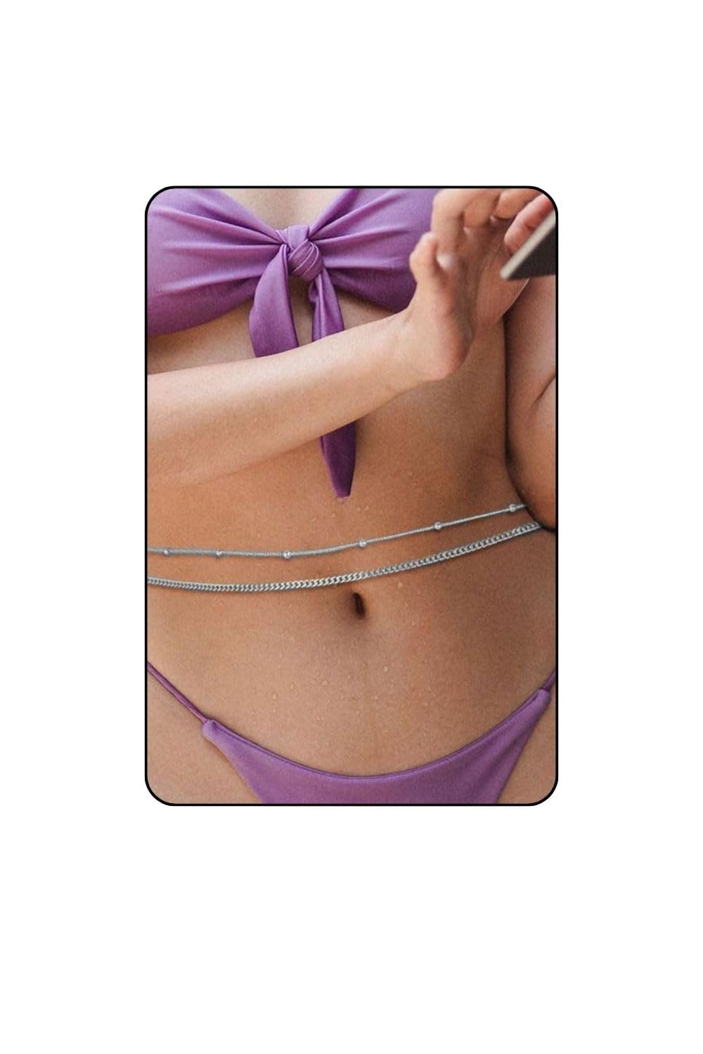 fabme Women's Waist Chain - Stylish Saree Belly Chain 2 Layered Body Hip Chain for the Waist Ladies Sexy Bikini Jewelry (26-42 In)-picture-28