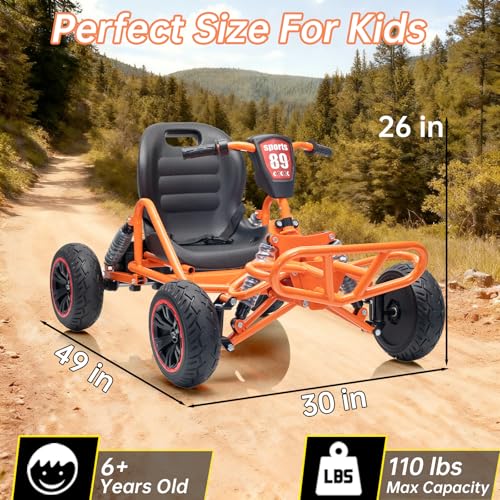 Image of POSTACK 24V Kids Go Kart, 24V Ride on Toy for Big Kids